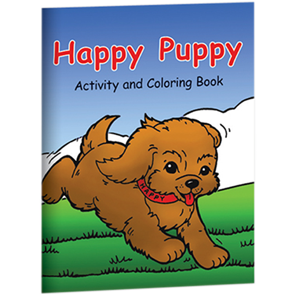 happy puppy activity and coloring book